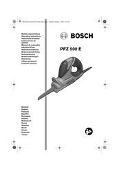 Bosch PFZ 500 E Instructions D'emploi