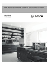 Bosch WAT28401UC Manuel D'utilisation Et D'entretien, Instructions D'installation