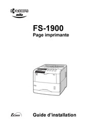 Kyocera FS-1900 Guide D'installation