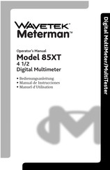 Wavetek Meterman 85XT Manuel D'utilisation