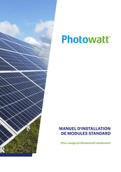 PHOTOWATT PW72HT-C Manuel D'installation