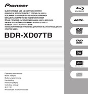 Pioneer BDR-XD07TB Mode D'emploi