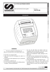 Samson 366 010.300 Guide D'instructions Et Pièces De Rechange