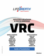 Lifebreath 1500E-ECM Guide D'installation