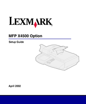 Lexmark X4500 Guide De Setup