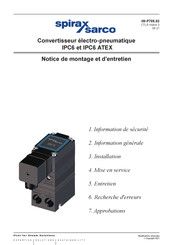 Spirax Sarco IPC6 Notice De Montage Et D'entretien