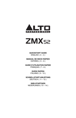 Alto Professional ZMX52 Guide D'utilisation Rapide