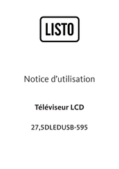 Listo 27,5DLEDUSB-595 Notice D'utilisation