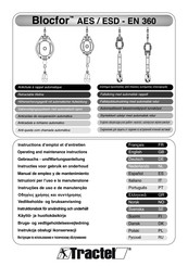 Tractel Blocfor ESD Instructions D'emploi