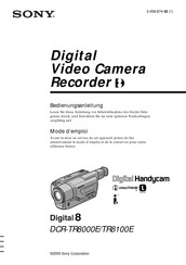 Sony Handycam DCR-TR8100E Mode D'emploi