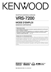 Kenwood VRS-7200 Mode D'emploi