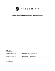 Friedrich MW09C1H Manuel D'installation Et D'utilisation