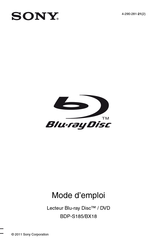 Sony BDP-BX18 Mode D'emploi