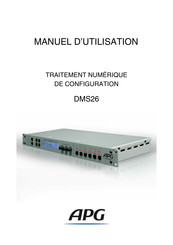 APG DMS26 Manuel D'utilisation