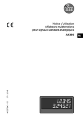 IFM AX460 Notice D'utilisation