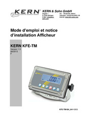 KERN KFE-TM Mode D'emploi Et Notice D'installation