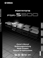 Yamaha PORTATONE PSR-S500 Mode D'emploi