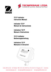 OHAUS T21P Manuel D'instructions