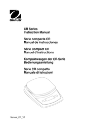 OHAUS CR Série Manuel D'instructions