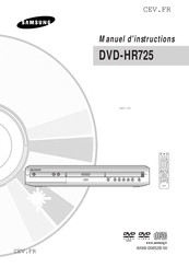 Samsung DVD-HR725 Manuel D'instructions