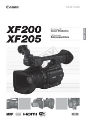 Canon XF205 Manuel D'instruction