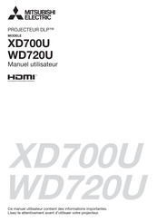 Mitsubishi Electric XD700U Manuel Utilisateur