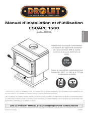 Drolet ESCAPE 1500 Manuel D'installation Et D'utilisation
