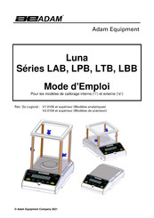 Adam Equipment Luna LPB823 e/i Mode D'emploi