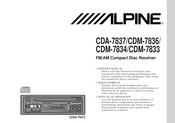 Alpine CDA-7837 Mode D'emploi