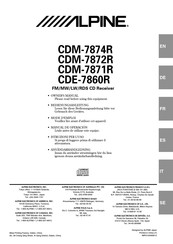 Alpine CDM-7872R Mode D'emploi