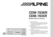 Alpine CDM-7838R Mode D'emploi