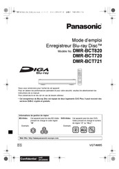 Panasonic DMR-BCT720 Mode D'emploi