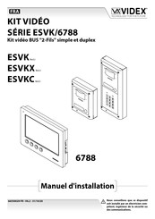 Videx ESVKX/6788 Manuel D'installation