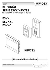 Videx ESVK/KRV782 Serie Manuel D'installation