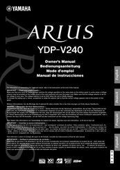Yamaha ARIUS YDP-V240 Mode D'emploi