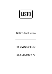 Listo 18,5LEDHD-477 Notice D'utilisation