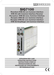 Fracarro SIG7100 Instructions D'emploi