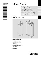 Lenze E84AZESR Serie Instructions De Montage