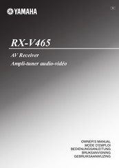 Yamaha RX-V465 Mode D'emploi
