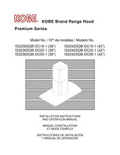 Kobe Premium Serie Manuel D'installation Et Mode D'emploi