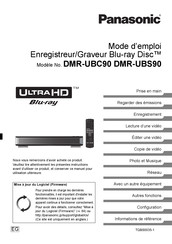 Panasonic DMR-UBC90 Mode D'emploi