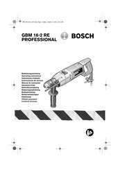 Bosch GBM 16-2 RE PROFESSIONAL Instructions D'emploi