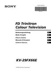 Sony FD Trinitron KV-29FX66E Mode D'emploi