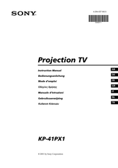 Sony KP-41PX1 Mode D'emploi