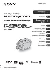 Sony Handycam DVD408E Mode D'emploi