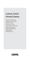 Loewe Assist HomeCinema Mode D'emploi