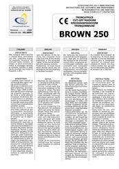 Pedrazzoli BROWN 250 Mode D'emploi