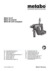 Metabo BHA 18 LT Notice Originale