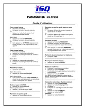 Panasonic KX-T7630 Guide D'utilisation