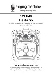 Singing Machine SML640 Fiesta Go Mode D'emploi